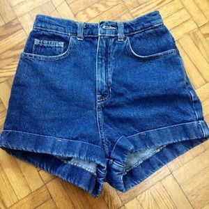 American apparel high waisted jean shorts